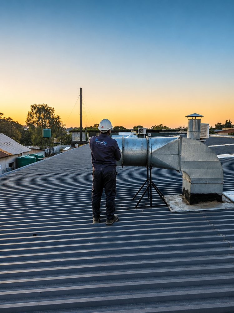Primal Air: Rooftop ductwork at dusk